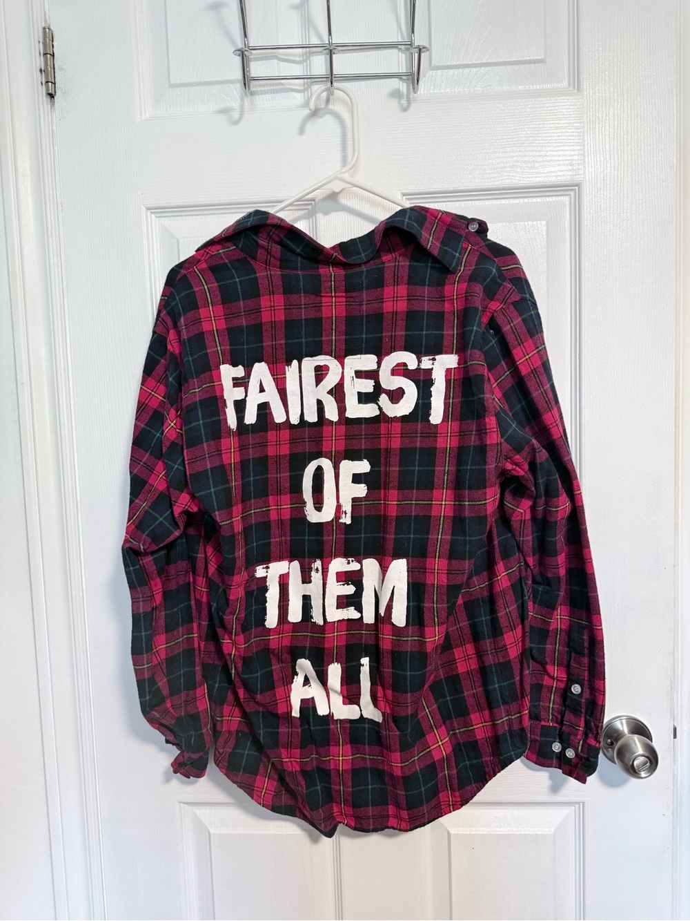 Plaid Button-Down Shirt - Pink & Black Casual Flannel